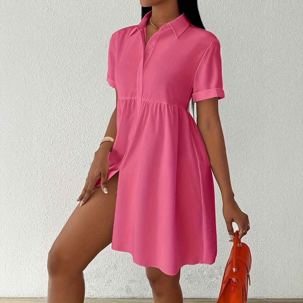 New Solid-color Womens Casual Dress
