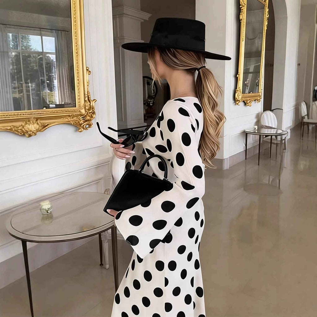 New Womens Slim-fit Long-sleeve Dress Elegant And Figure-flattering