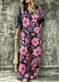 Womens Digital-Print SpringSummer Shirt Set