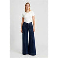 High-street Patchwork-striped Minimalist Chic Solid-color Relaxed-fit Wide-leg Straight-leg Pants