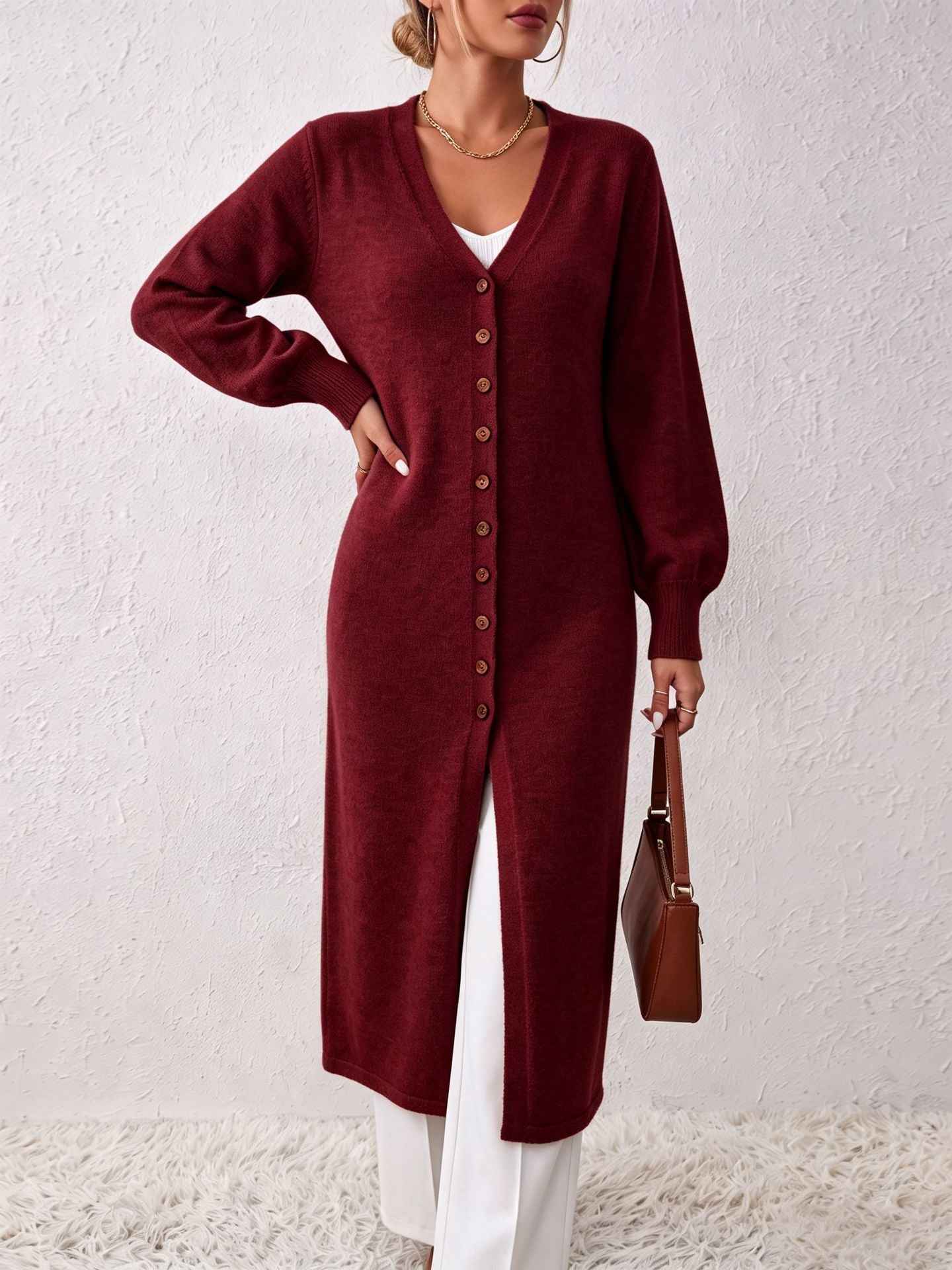 Fashionable Knitted Cardigan Dress