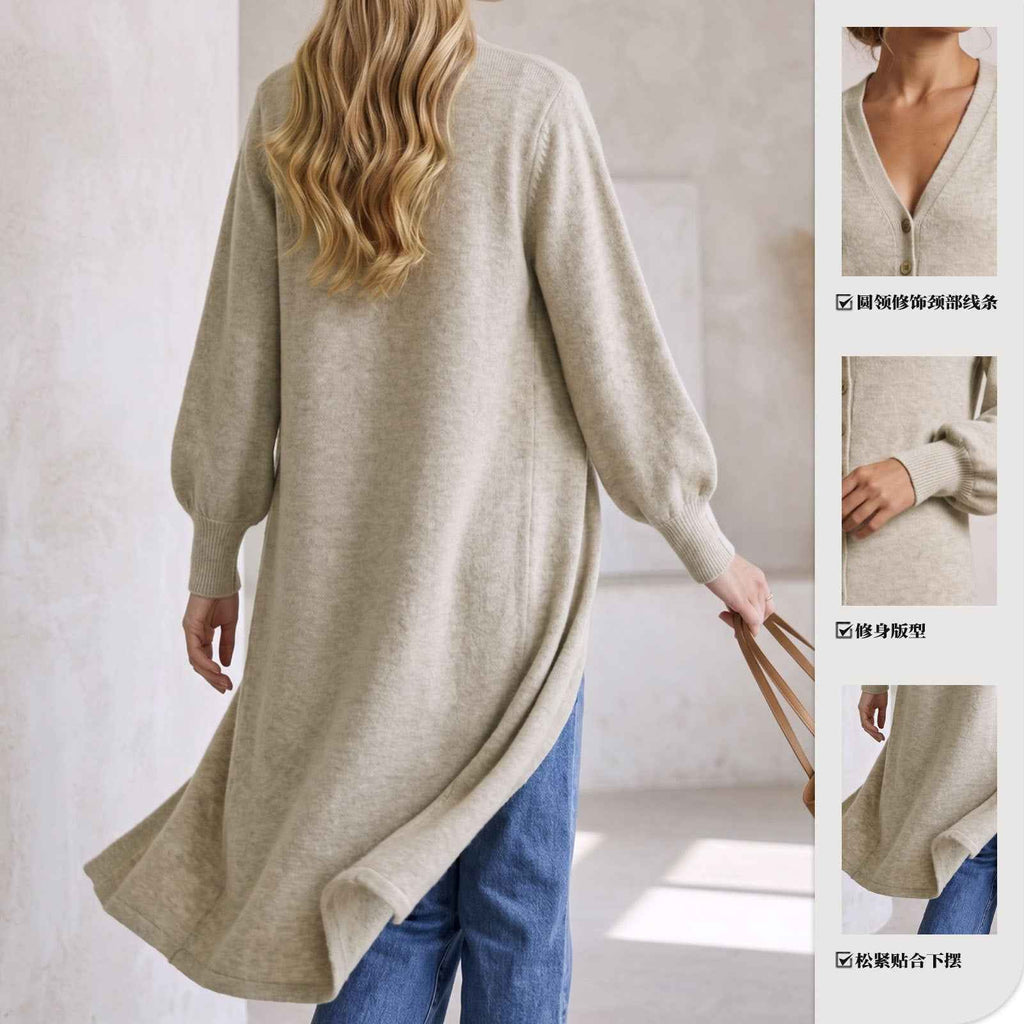 Fashionable Knitted Cardigan Dress