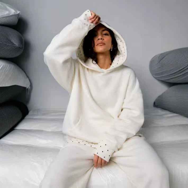 Womens Casual Loose Drawstring Pants Sports Suit
