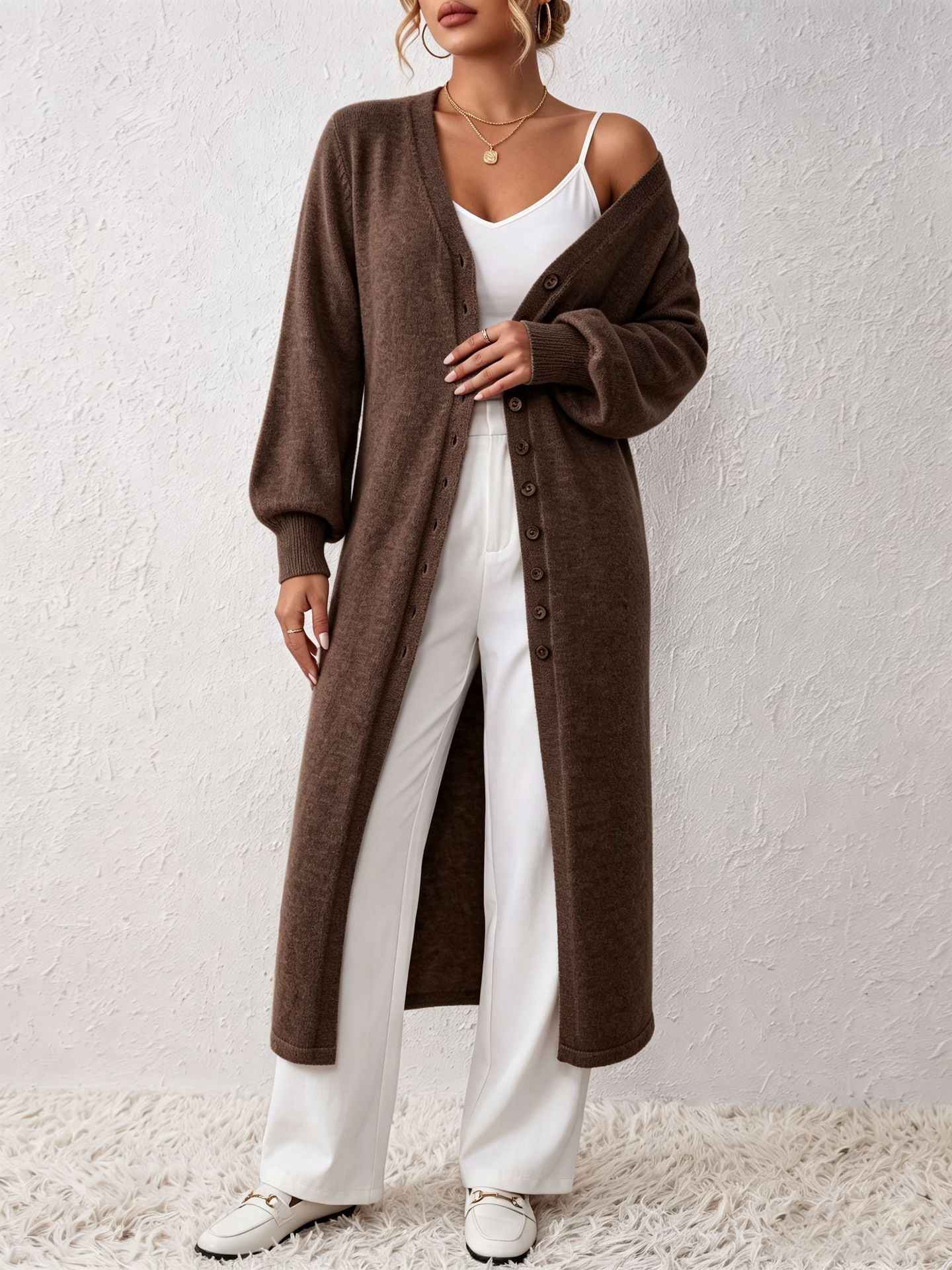 Fashionable Knitted Cardigan Dress