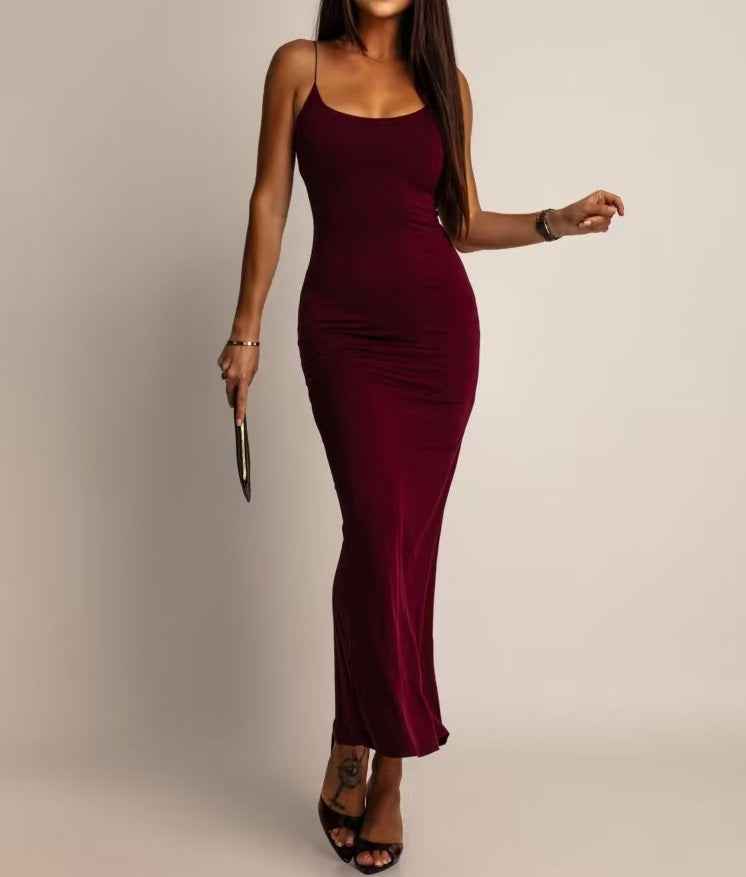 Elegant Sexy Strap Slim Fit Socialite Style Women's Dress