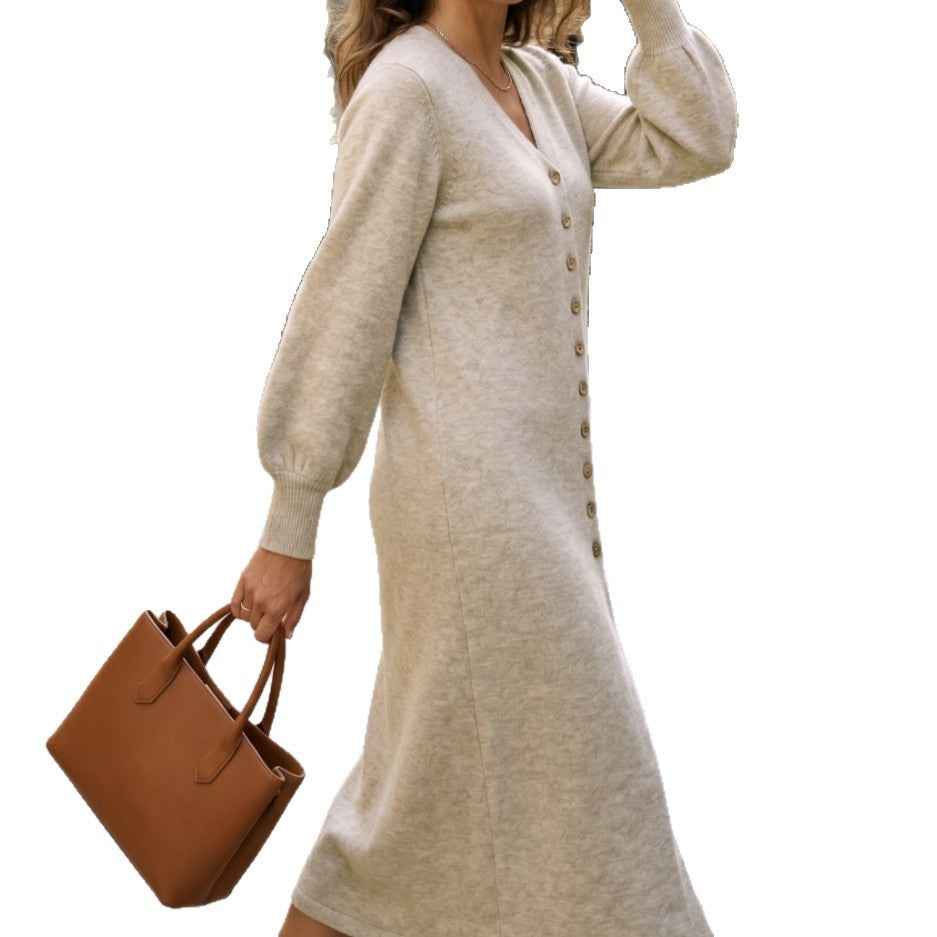 Fashionable Knitted Cardigan Dress