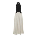 Stitching Pleated Elegant Slim Mop Dress