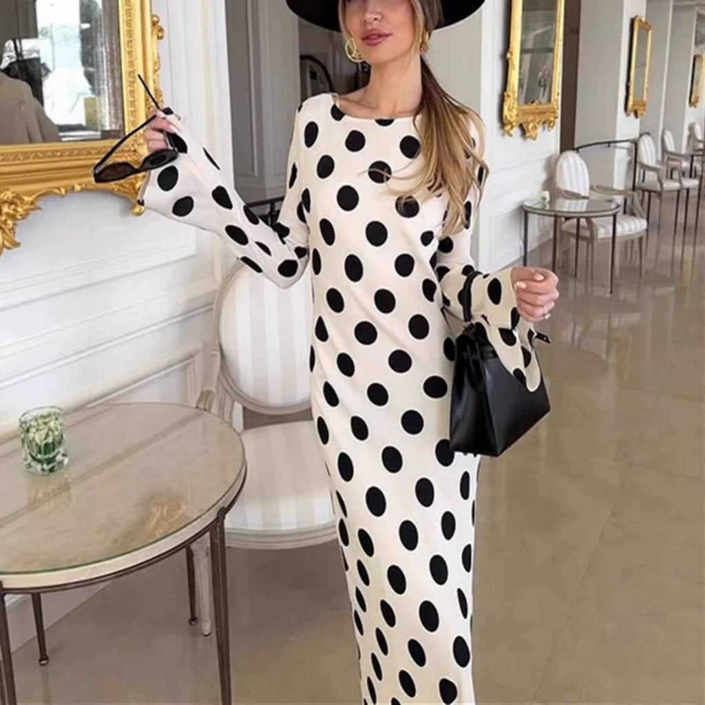 New Womens Slim-fit Long-sleeve Dress Elegant And Figure-flattering