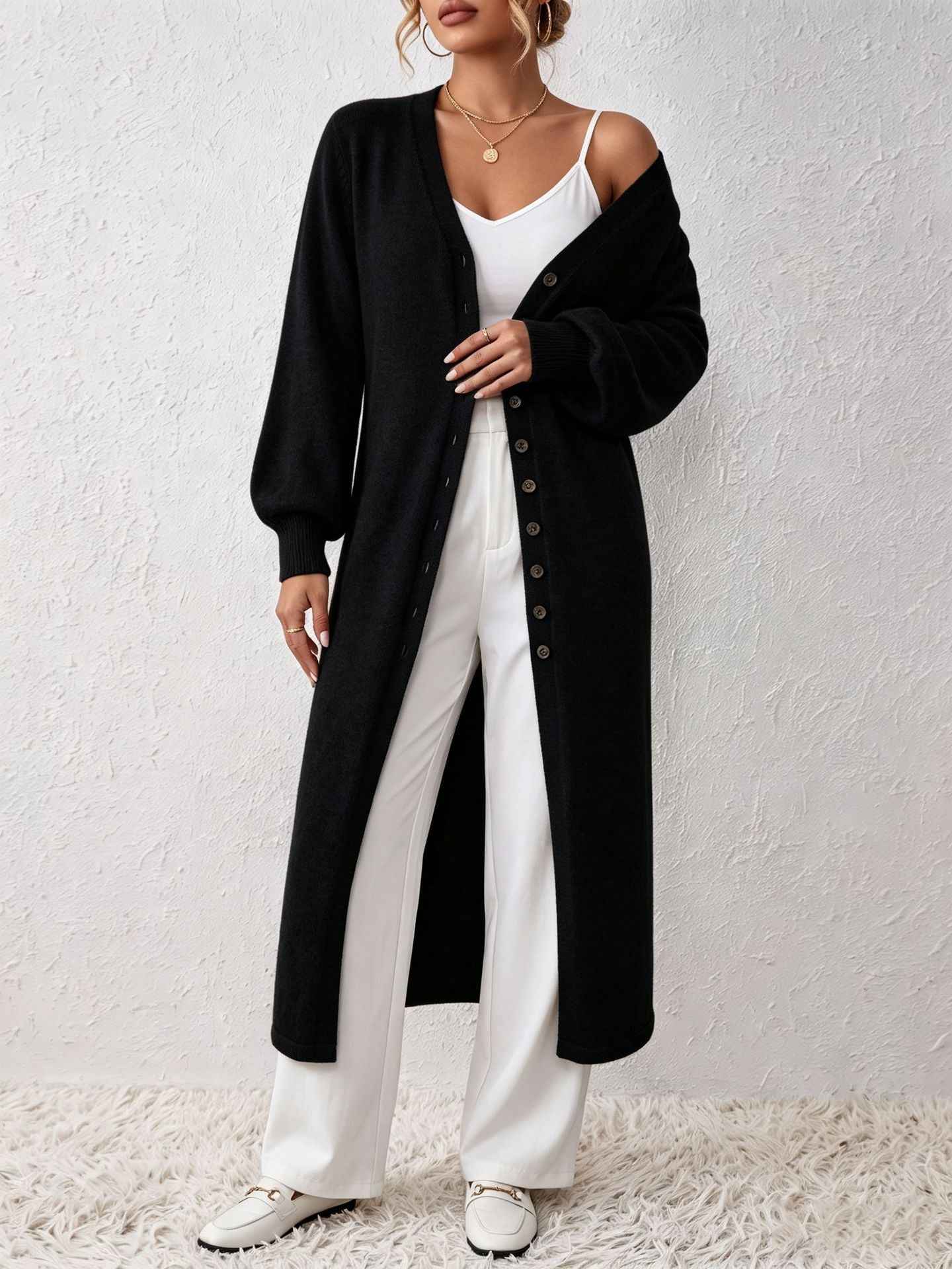 Fashionable Knitted Cardigan Dress