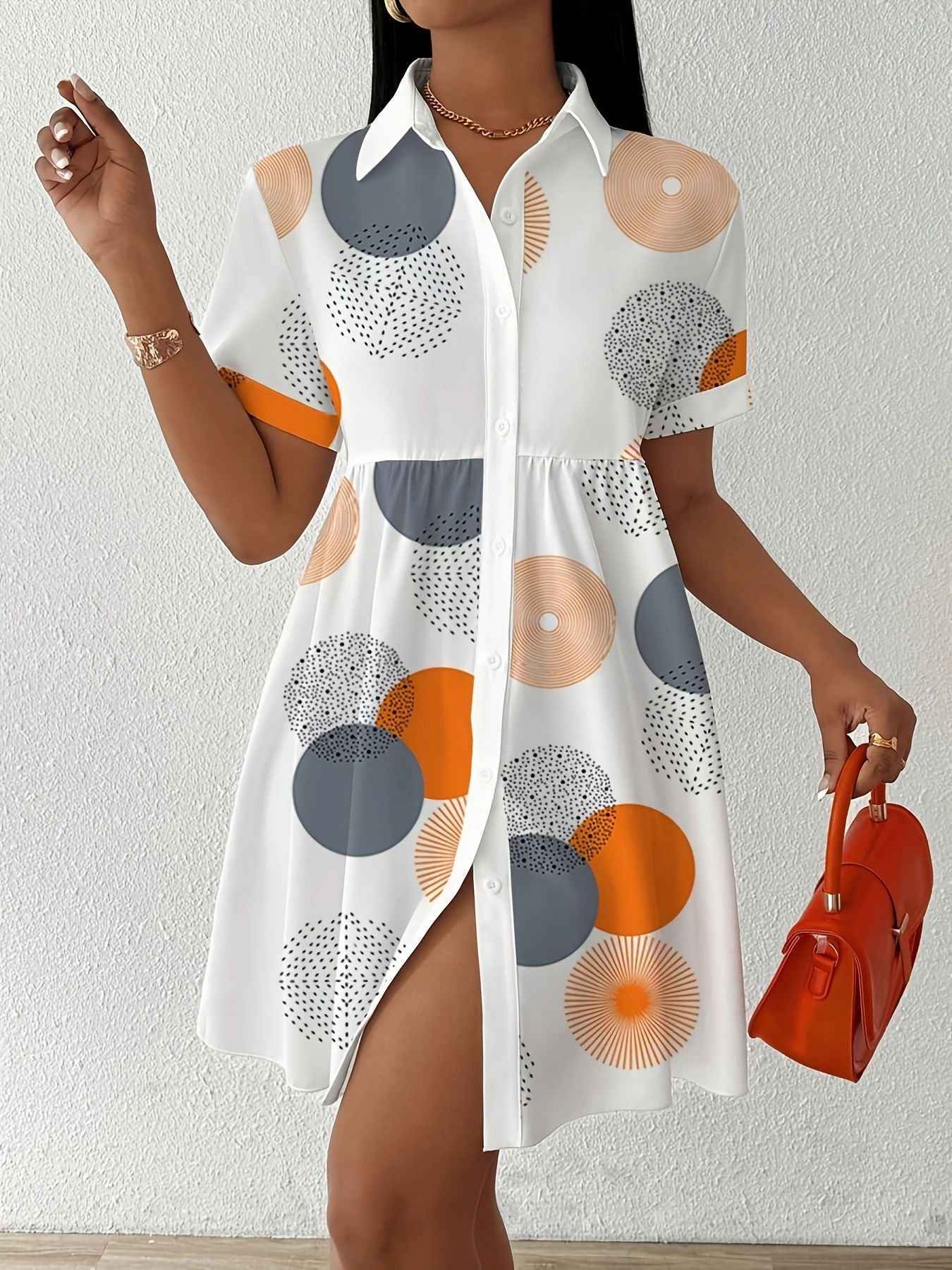 New Solid-color Womens Casual Dress