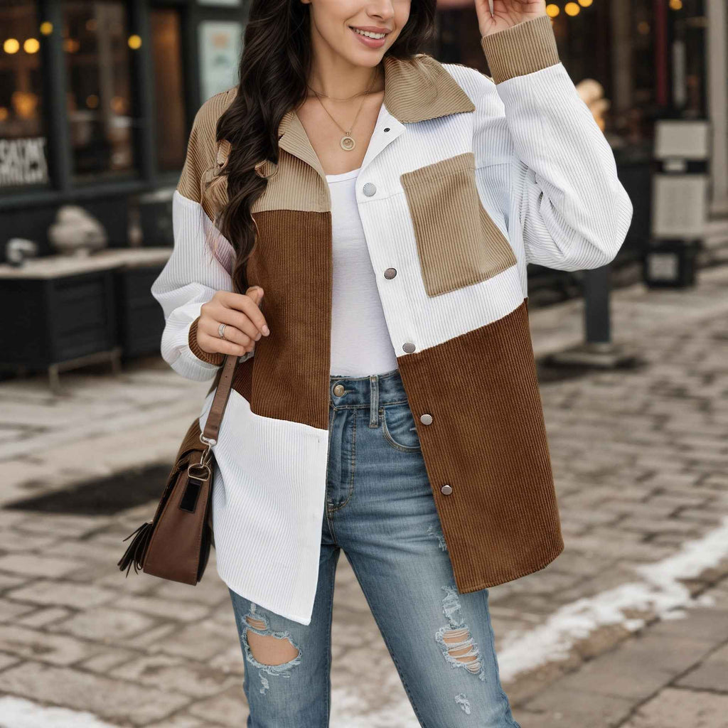 European And American-style Stand-collar Shirt Relaxed-fit Aviator Jacket